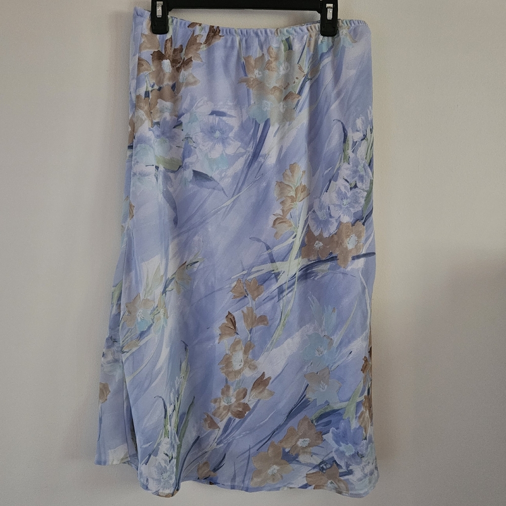 Pastel blue midi skirt